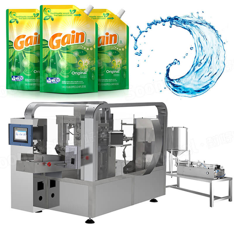 laundry detergent stand up pouch liquid packing machine
