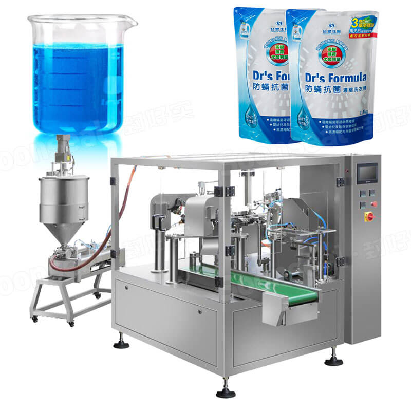 laundry detergent premade pouch fill and seal machine