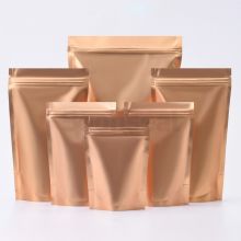 Matte Golden Aluminum Stand Up Pouch