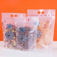 Printed Frosted Stand Up Pouch With Handle