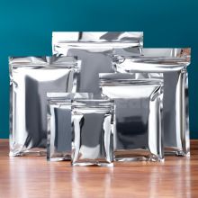 Aluminum Coating 3 Side Seal Pouch With Zipper