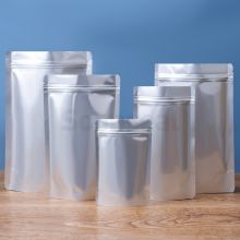 Round Corner Pure Aluminum Stand Up Pouch With Zipper