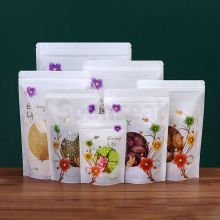 Colorful Printed Stand Up Pouch With Zipper And Clear Window