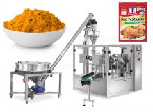 Spice Powder Premade Pouch Doypack Fill And Seal Machine With Screw Feeder