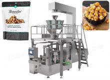 High Speed Rotary Doypack Packing Machines With Multi Weigher For Popcorn