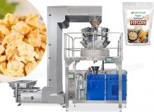 Horizontal Premade Pouch Packing Machine With 4 Linear Weigher For Popcorn
