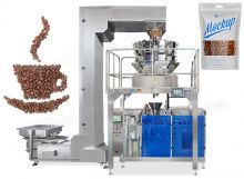 Horizontal Premade Pouch Packing Machine With 4 Linear Weigher For Coffee Bean