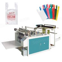 Heat Sealing & Cutting Plastic Carry Bag Machine