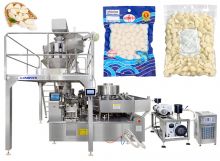 Full Automatic Granule Garlic Rotary Vacuum Premade Pouch Packing Machine