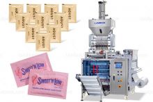 Automatic 3/4 Side Sealing Fine Particles Sachet Packaging Machine