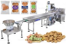 Automatic Pet Snack Food Biscuit Bread Dog Treat Counting And Packing Machine