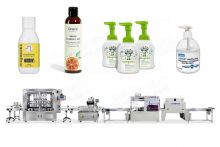 Automaic Alcohol Hand Sanitizer Filling Machine With Shrink Wrap Machine