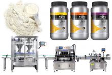Efficient Automatic Premium Protein Powder Tin Weighing Filling Machine Line