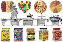Automatic Granule Nut Bean Grain Bottle Jar Filling Capping Labeling Line