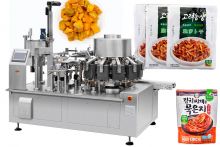 High Speed Pickle Kimchi Cucumber Rotary Vacuum Packing Machine