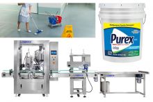 Automatic Liquid Detergent Filling Machine Line With Rotor Pump