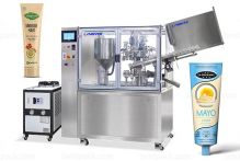 Automatic Mayonnaise Tube Filling And Sealing Machine With Water Cooler