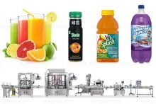 Automatic Juice Bottle Filling Line With Capping And Labeling Machine