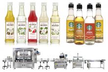 Automatic 6 Heads Filling Capping Labeling Line For Syrup