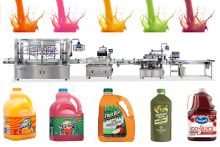 Automatic 10 Nozzle Juice Piston Pump Bottle Filling Capping And Labeling Line