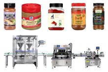 Automatic Spice Powder Canister Filling Seaming Labeling Machine Lines