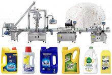 Automatic Bottles Dish Wash/ Milk/ Coffee/ Spices/ Chilli Powder Filling Packaging Line