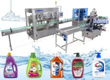 Automatic Detergent Liquid Tracking Bottling Filling Capping Labeling Line