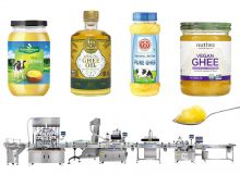 Fully Automatic 6 Heads Piston Pump Ghee Oil Filling Production Line With Inject Printer