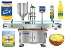 Accurate Ghee Oil Jar Gear Pump Bottle Filling Machine