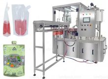 High Speed Rotary Type Alcohol Liquor Spout Pouch Filling Capping Machine