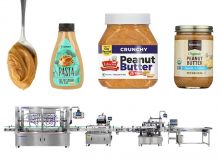 Automatic 10 Nozzle Peanut Butter Gear Pump Bottle Filling Capping And Labeling Line