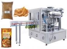 High Speed Rotary Peanut Butter Spout Premade Pouch Filling Capping Machine