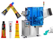 Automatic Bleach Chemical Aluminium Tube Filling And Sealing Machine With Dust Cover