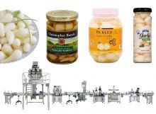 Automatic Pickled Garlic Bottle Jar Filling Capping Labeling Machine Line