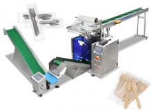 Automatic Disposable Plastic Cutlery Full Set Chopsticks Spoon Napkin Toothpick Vertical Packing Machine