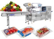 High Speed Reciprocating Flow Wrapping Machine For Tomato In Tray