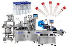 Automatic Pharma Reagent Filling Machine Test Tube Filling Capping Labeling Machine Line