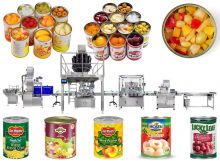 Automatic Canned Fruit Pickle Can Filling Seaming Machine Line