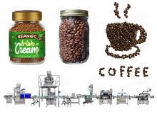 Automatic Coffee Bean Bottles Weighing Filling Machine Line With UV Sterilization