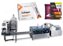 Automatic Protein Collagen Powder Stick Bag Packing Packaging Cartoning Machine Line