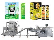 Automatic Fruit Juice Liquid Stick Bag Packing Packaging Cartoning Machine System