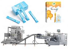 Automatic Multi Lane Liquid Stick Bag Packing Packaging Cartoning Machine Line