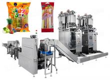 Automatic Ice Lolly Popsicle Stick Packaging Counting Into Pouch Packing Line