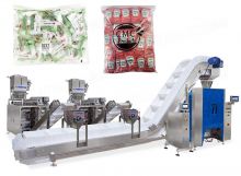 Automatic Multilane Liquid Sachet Counting Into Bag Packaging Line