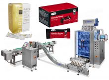 Multi Track Liquid Stick Bag Packing Machine With Counting Cartoning Machine