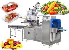Automatic Reciprocating Apple Fruit In Tray Flow Packing Machine