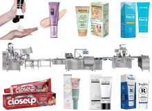 Automatic Cosmetics Face Cream Toothpaste Tube Filling Sealing Packing Line