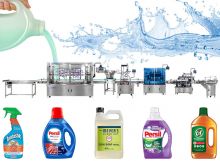 Automated 500ml 5L Detergent Liquid Bottle Filling Capping Labeling Line Machine Automated 500ml 5L Detergent Liquid Bottle Filling Capping Labeling Line Machine