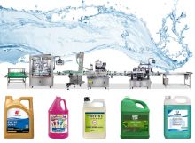 Automatic Liquid Bottle Filling Capping Labeling Machine Line For Water Shampoo Detergent etc