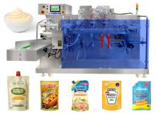 Automatic 2 Heads Mayonnaise Packing Machine Premade Bag Sauce Doypack